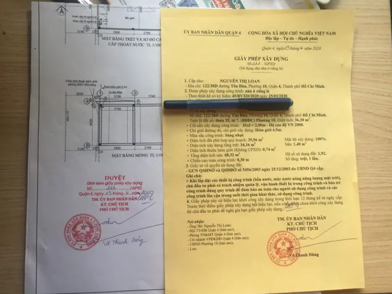 bộ hồ sơ xin phép xây dựng nhà ở