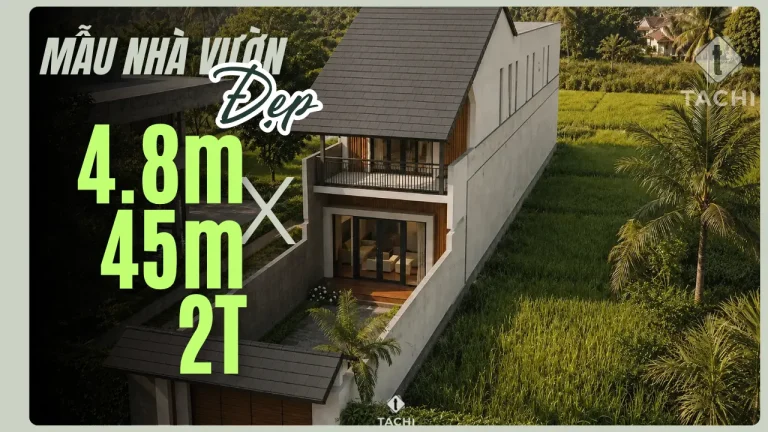 Mẫu Nhà Ống 2 Tầng 4,8x45,8m