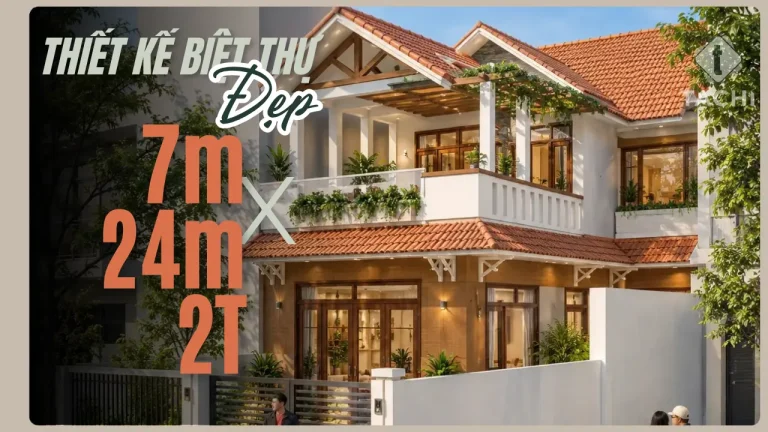 Biệt Thự 2 Tầng 7x24m Sân Vườn Mái Ngói, 4 Phòng Ngủ